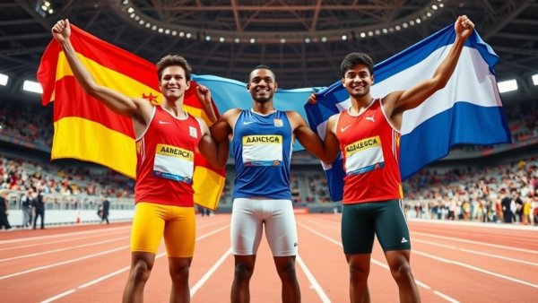 Athletes celebrating 2026 World Indoor Championships results