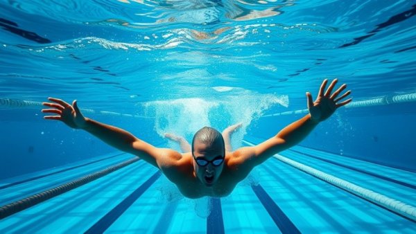 Underwater view of swimmer showcasing athletic performance optimization.