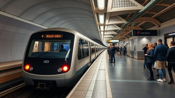 California earmarks $848M for rail and road projects, subway station scene.