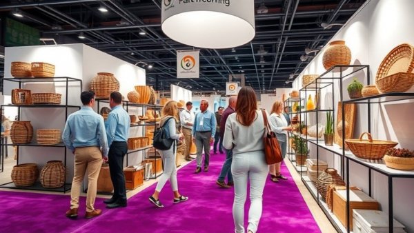 Interior Design Innovations in China showcased at a trade show with decor on display.