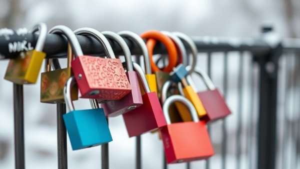 Colorful padlocks with text 'Commitment is given, Compliance is forced', symbolizing commitment in project management.