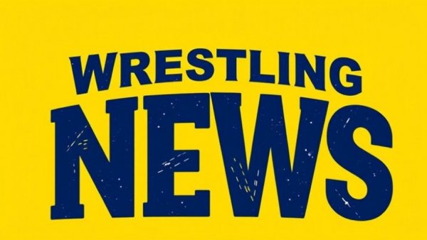 Wrestling news logo on a bright yellow background