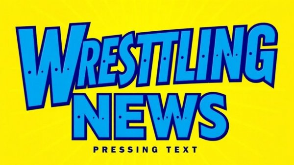 Colorful wrestling news logo on yellow background for AEW Collision Highlights.