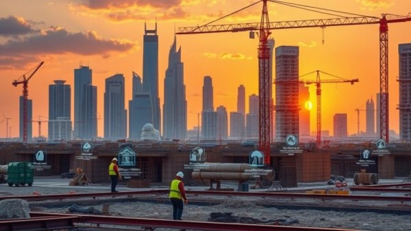 AI technology enhancing green building compliance on GCC construction site.