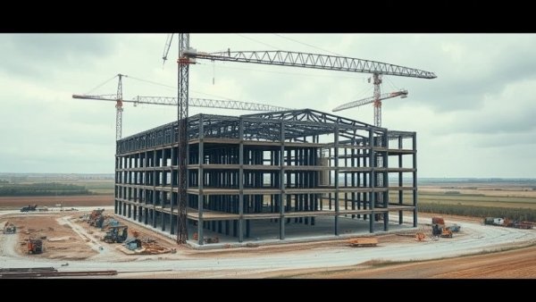 Cumming Group Advanced Technology Division construction site with steel framework.