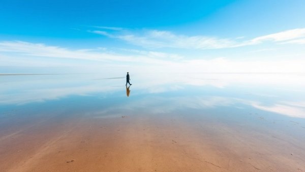 Infinity Beach Vietnam with serene reflections.