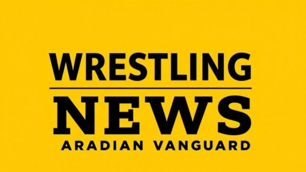 Stylized Wrestling News logo against a yellow background
