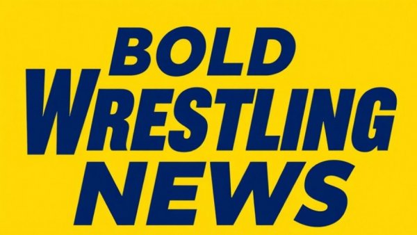 Wrestling News logo on yellow background, bold text design.