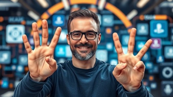 Home Assistant 2026.4 features presented by confident man.