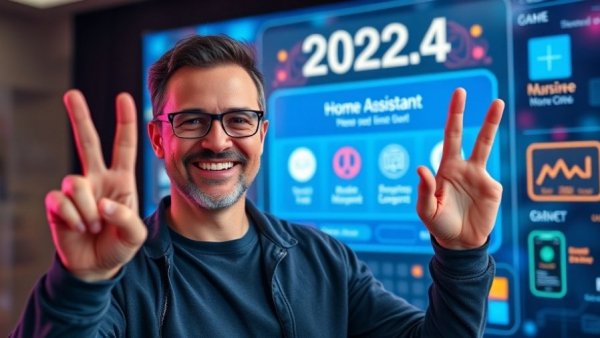Home Assistant 2026.4 features highlighted by smiling man.