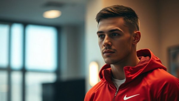 Noah Liles track and field insights featuring a determined athlete indoors.