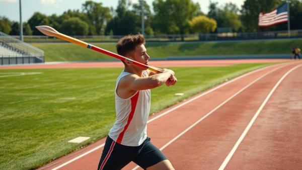Athlete at inaugural championships track and field event.