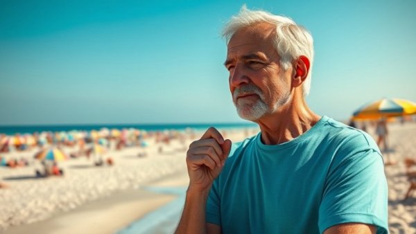 Why retirees leave tourist areas in Thailand, man pondering.