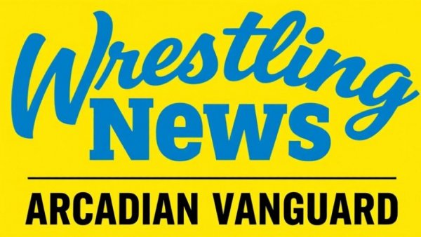 Chris Jericho's AEW Return wrestling news logo on yellow background