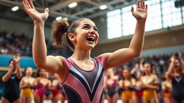 NCAA gymnastics Regionals highlights: gymnast and coach celebrate victory