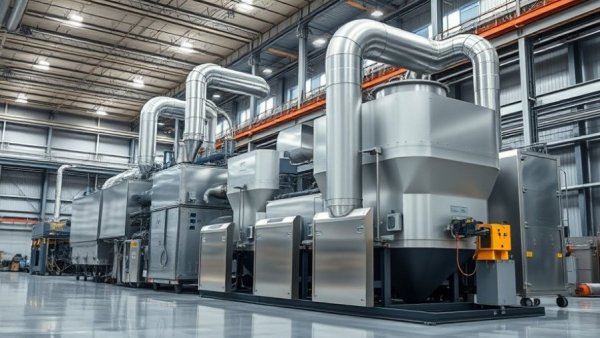 Modern industrial machinery at a waste recycling facility.