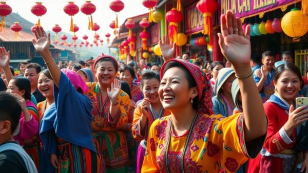 Traditional Hmong New Year Festival celebration in Laos
