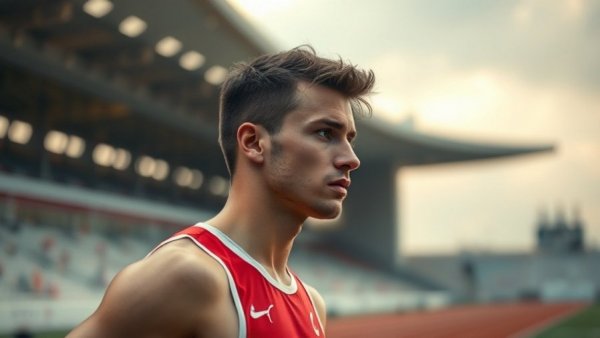 College track and field athlete focusing on track changes.