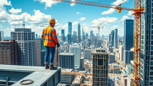 Vision AI in construction safety technology enhancing urban building safety.