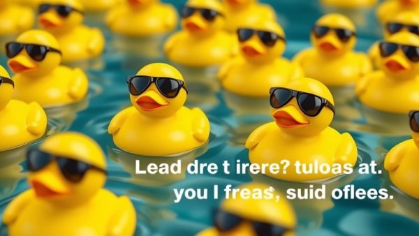 Multiply Leaders Effectively concept with sunglasses-wearing ducks.