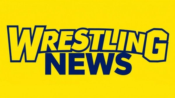 Wrestling News April 2026 bold logo on yellow background.