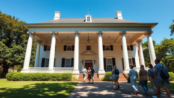 Felicity and Joseph Plantations under bright blue sky.