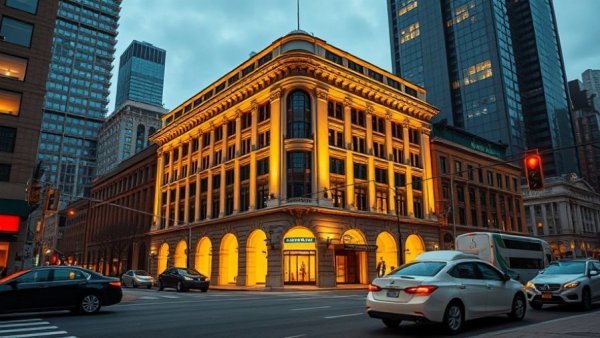 Transformation of a 100 year old building with illuminated facade.