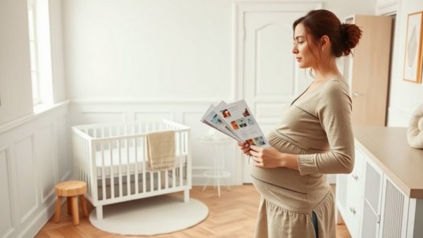 Nursery wallpaper selection by pregnant woman in North Carolina.