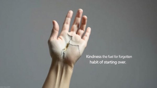 Purposeful Abandonment - Cracked ceramic hand symbolizing renewal.