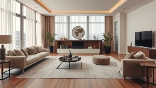 Luxury living room design trends 2026 with elegant furniture.