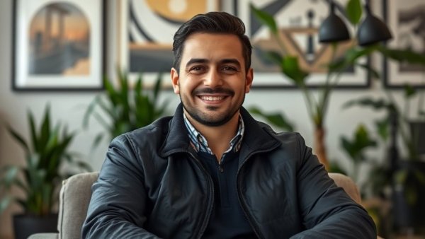 Smiling man in an office discussing decarbonizing industrial heat.