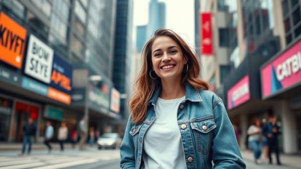 Smiling woman with text about expats staying in Qatar.