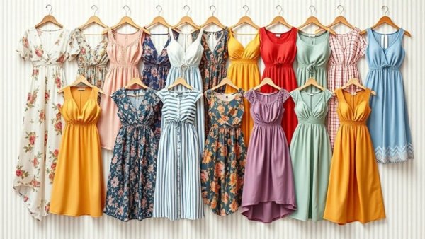 Mother's Day fashion ideas: summer dresses and tops in various styles.