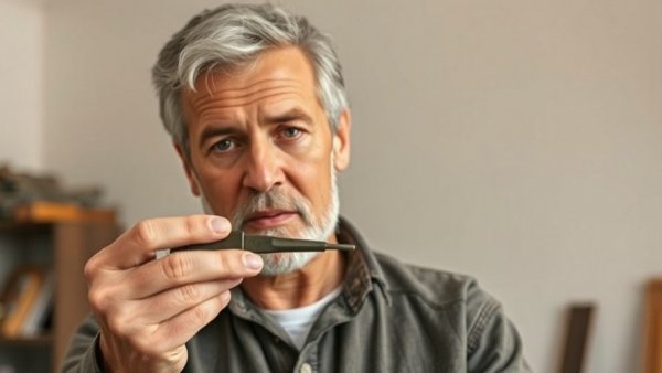 Man demonstrating tool usage for DIY toolkit
