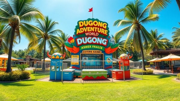 Game setup at Dugong Adventure World Qatar event.