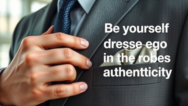Challenges of Authentic Leadership highlighted with quote on gray suit.