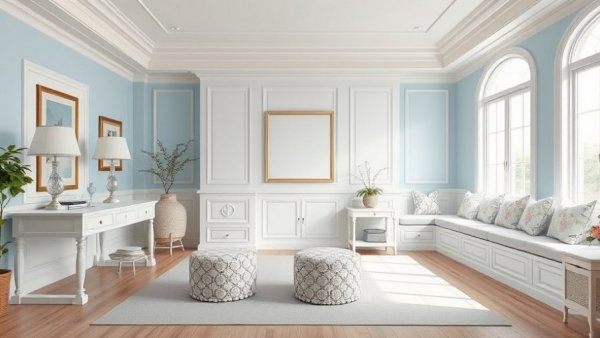 Elegant living room setup for spring home improvement tips inspiration.