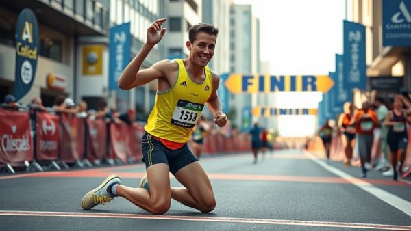 Tigst Assefa celebrates dramatic finish breaking women-only world record.