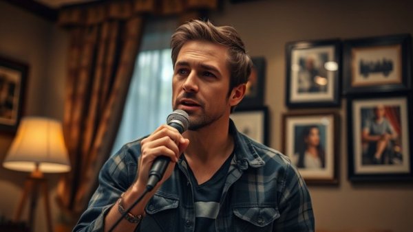 Man discussing cheap property that buys residency, indoor setting.