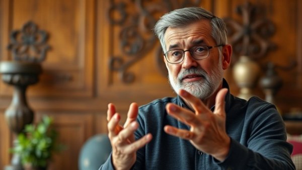 Expert discussing common retirement planning mistakes against wooden backdrop.