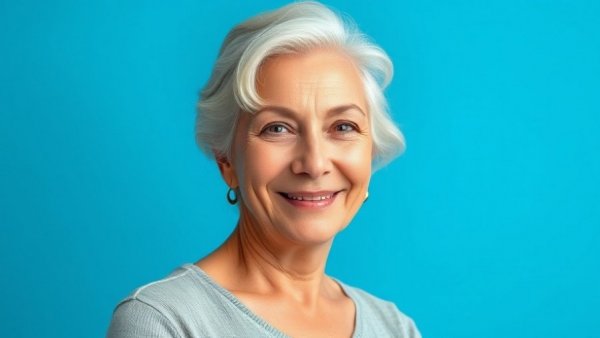 Confident woman illustrating expat happiness concept with positive expression.