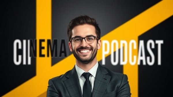 Podcast graphic on AI adoption in AEC with smiling professional