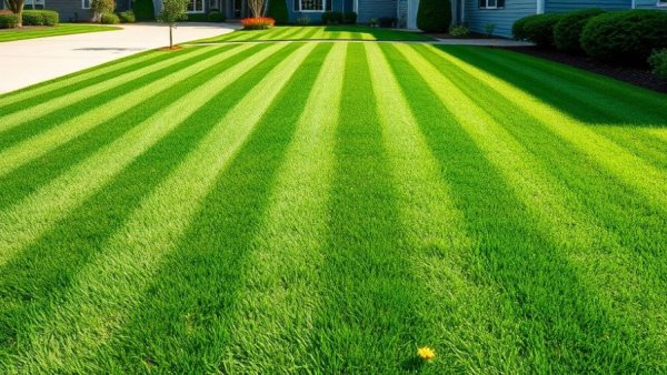 Create lawn stripes without a striping kit in a residential yard