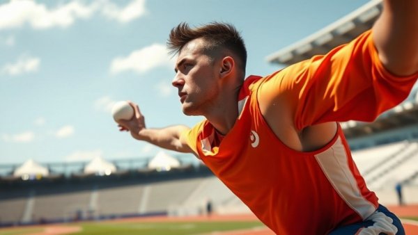 Sam Mattis discus throw record, athlete preparing throw