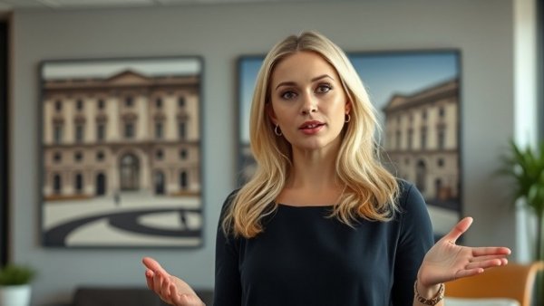 Blonde woman discusses forming LLC or Corporation.