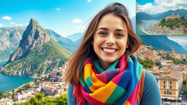 Collage image promoting financial incentives to move to Italy.