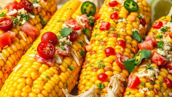 Vibrant street corn recipes with colorful toppings, best street corn recipes.