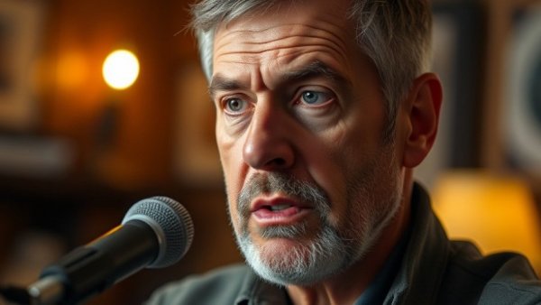 Middle-aged man discussing Thailand retirement options, indoor setting.