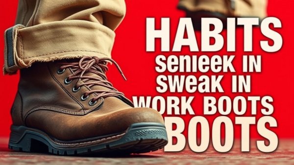Break the Habit of Bad Leadership Behaviors with work boots imagery.