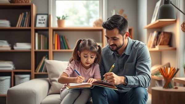 Cozy nook in revitalised terrace homes with child drawing
